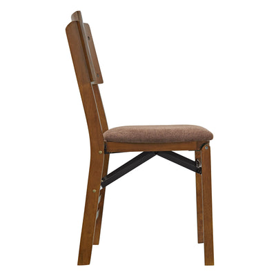 Stakmore Solid Wood Folding Dining Chairs with Padded Seat, Fruitwood (Open Box) - VMInnovations
