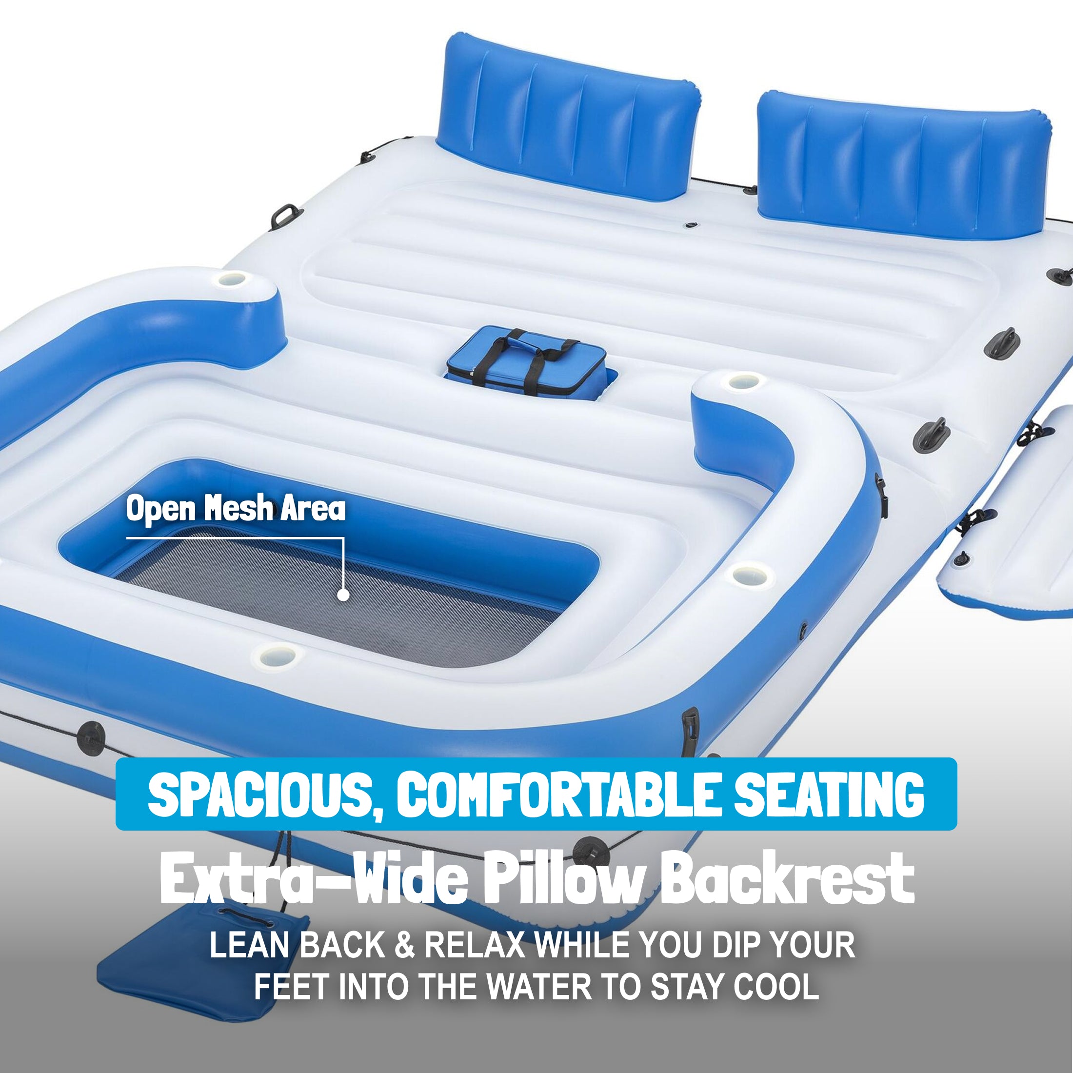 Bestway Hydro-Force Tropical Breeze 6 Person Inflatable Party Island (Open Box)