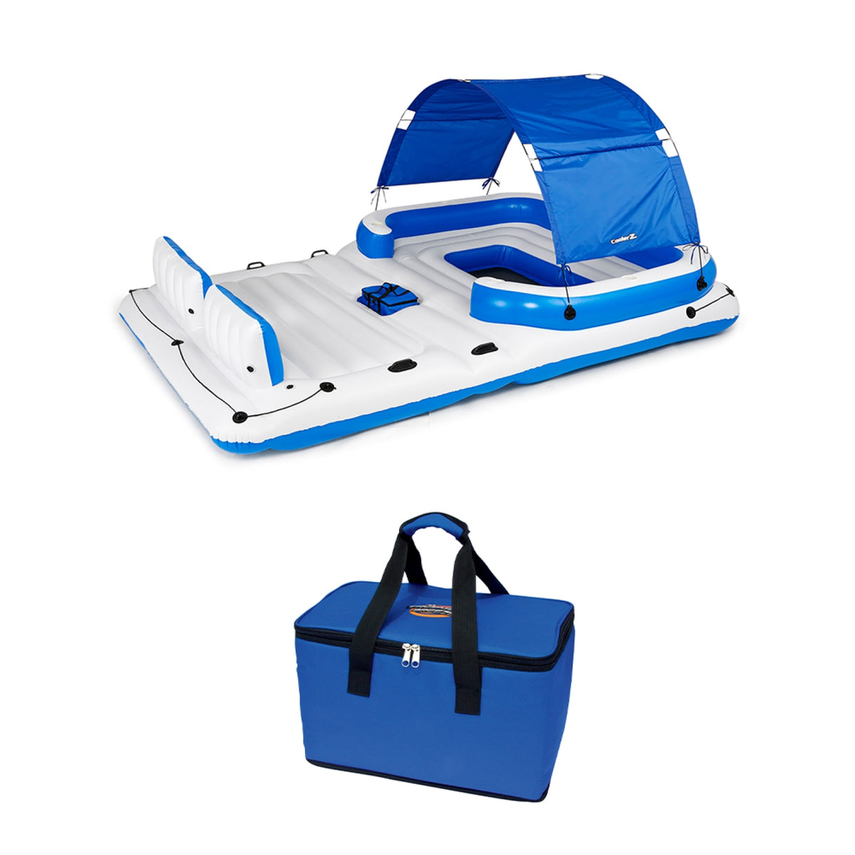 Bestway Tropical Breeze 6 Person Floating Island Raft w/ Intex Repair Patch Kit