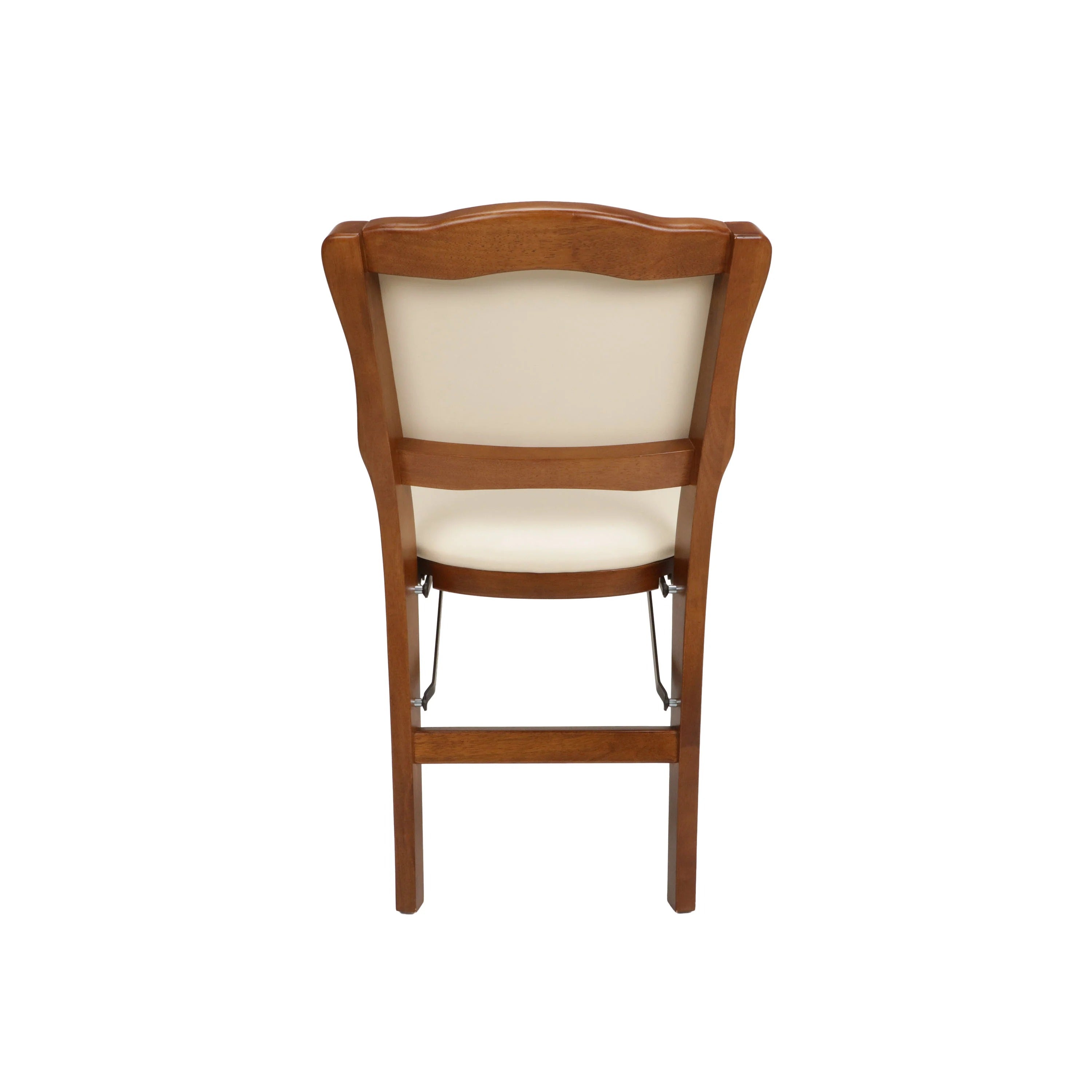 Stakmore 2 Pack French Fabric Upholstered Seat Folding Chair Set, Fruitwood
