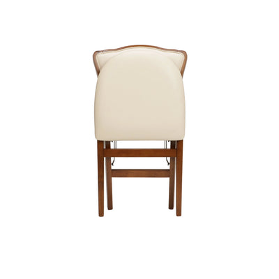 Stakmore 2 Pack French Fabric Upholstered Seat Folding Chair Set, Fruitwood
