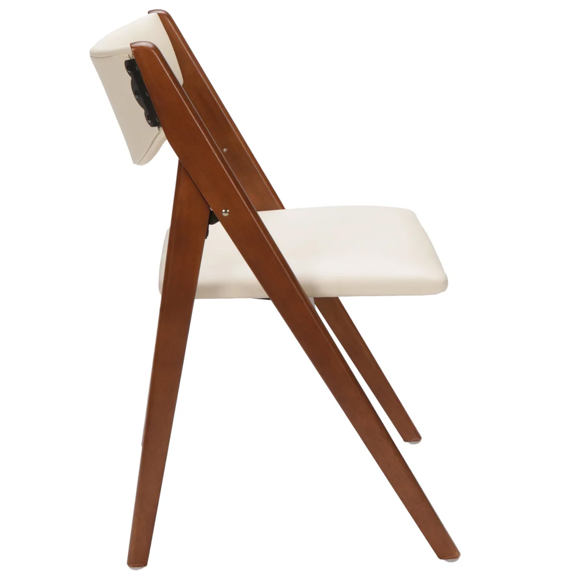 Stakmore 2Pk Retro Modern Wood Folding Chair, Padded Upholstered Seat (Open Box) - VMInnovations