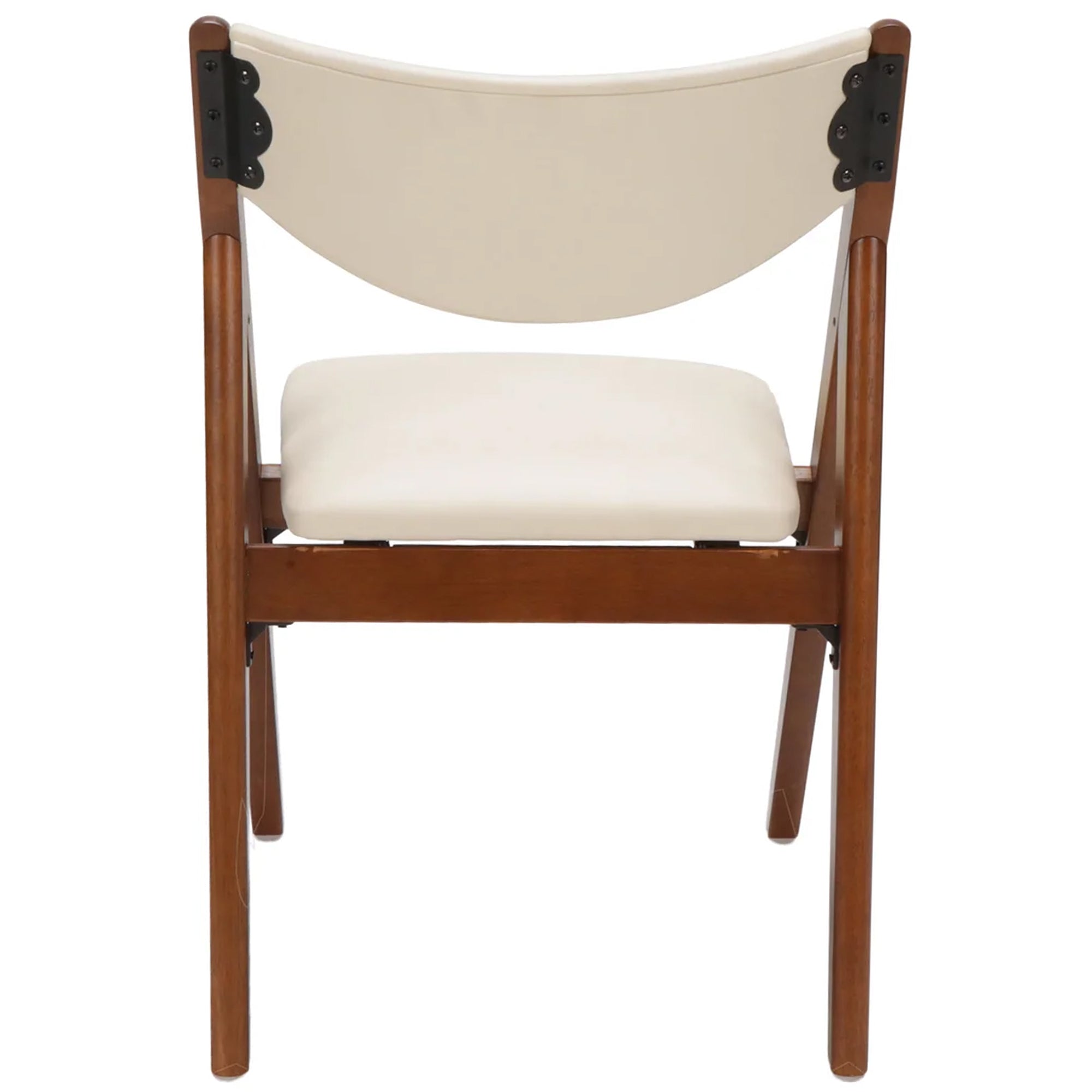 Stakmore 2Pk Retro Modern Wood Folding Chair, Padded Upholstered Seat (Open Box) - VMInnovations