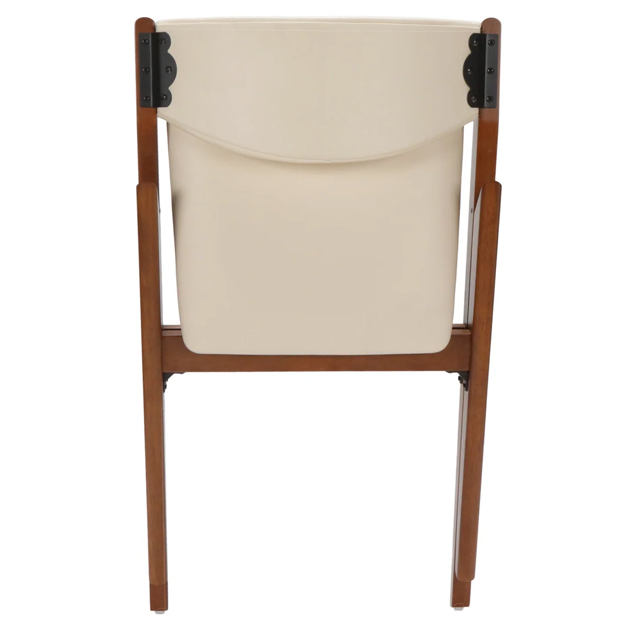 Stakmore 2Pk Retro Modern Wood Folding Chair, Padded Upholstered Seat (Open Box)
