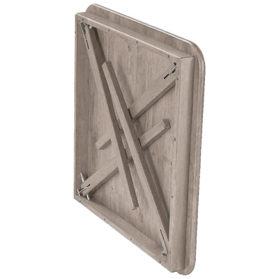 Stakmore 32x32 Wooden Square Folding Card Table, Straight Edge, Driftwood Frame (Open Box)