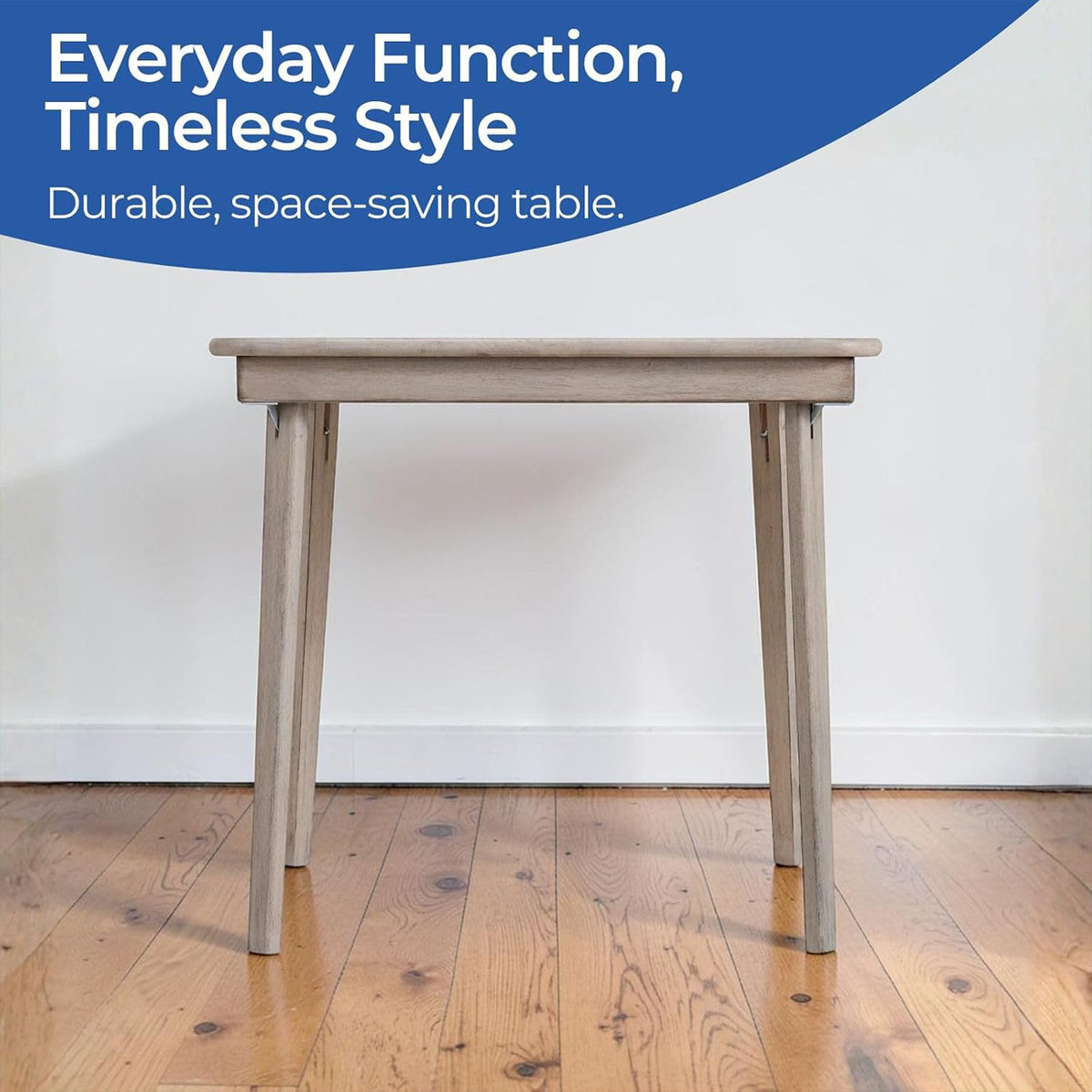 Stakmore 32x32 Wooden Square Folding Card Table, Straight Edge, Driftwood Frame (Open Box)