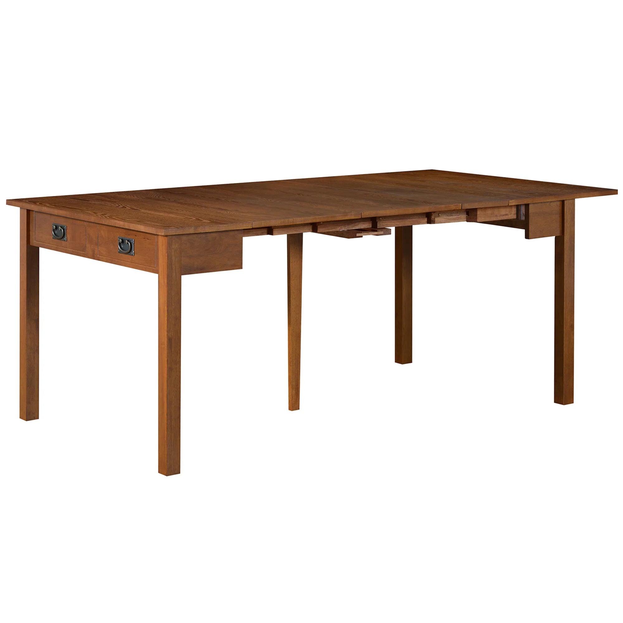 Stakmore 6-Seater Wooden Expandable Dining Table with 2 Leaves, Fruitwood Frame - VMInnovations