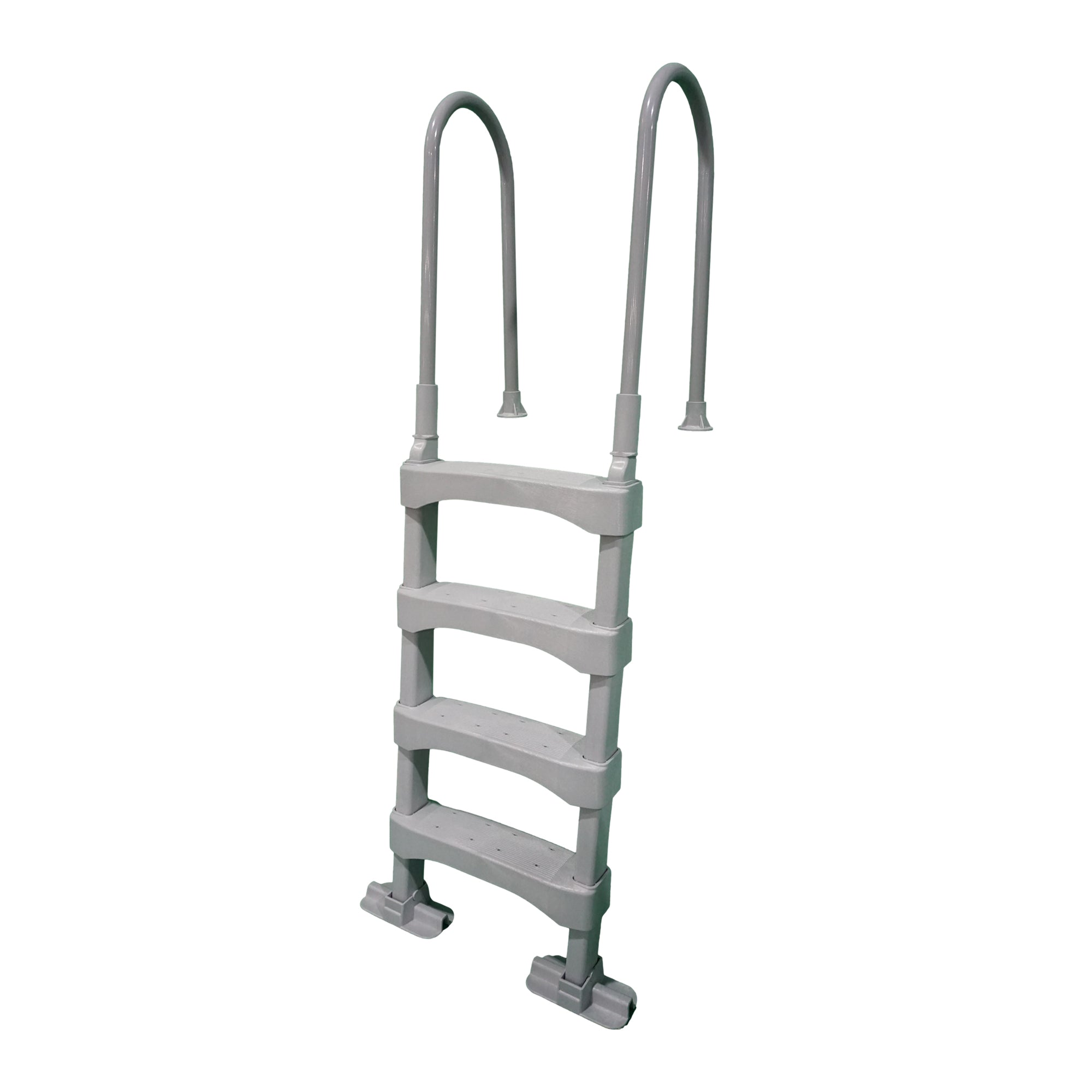 Above Ground Pool Deck STep Ladder, 4-Step Resin Safety Frame, Gray (Open Box) - VMInnovations