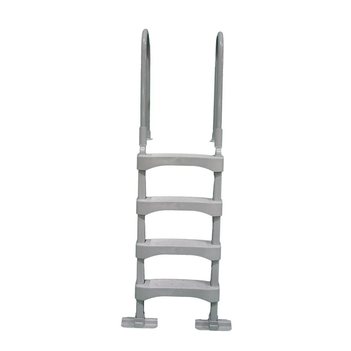 Above Ground Pool Deck STep Ladder, 4-Step Resin Safety Frame, Gray (Open Box) - VMInnovations
