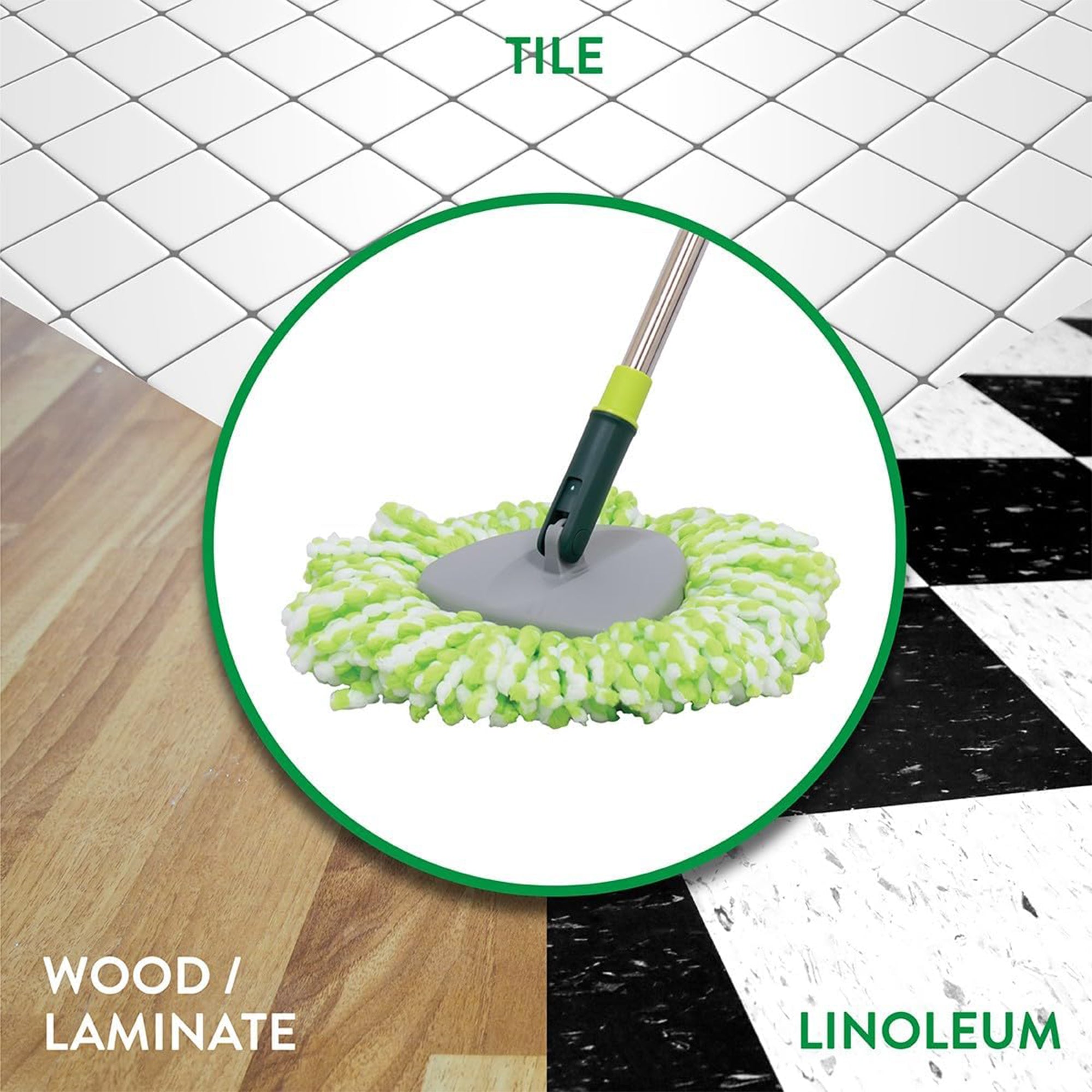 Pine-Sol Spin Mop & Bucket Cleaning Set for Hardwood Floors w/ Extendable Handle - VMInnovations