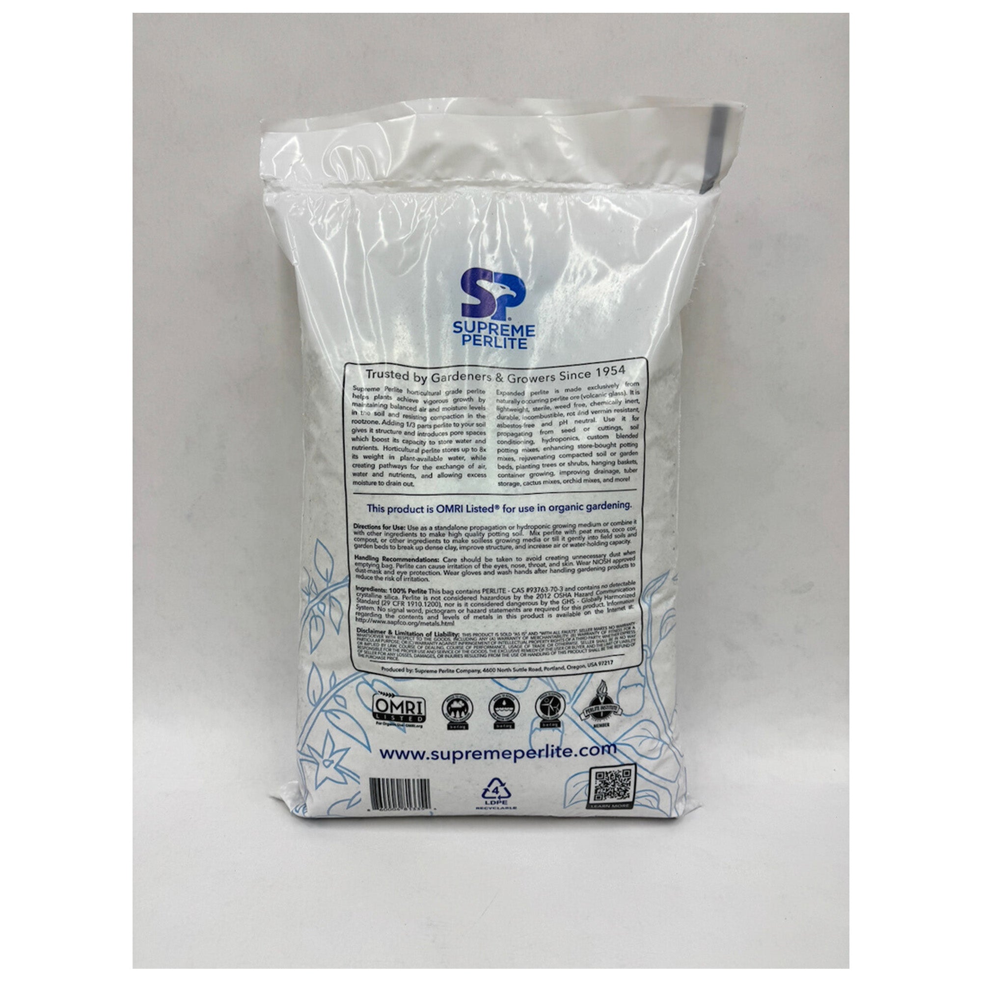 Coarse Horticultural Perlite for Potting Soil Mixes, 24 Qt Bag (Used)