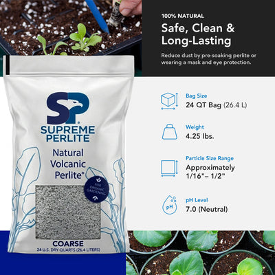 Coarse Horticultural Perlite for Potting Soil Mixes, 24 Qt Bag (Used)