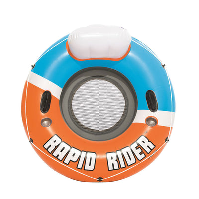 Bestway CoolerZ Rapid Rider Inflatable Blow Up Pool Chair Tube, Orange (4 Pack)