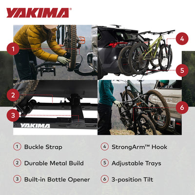 Yakima HoldUp 2-Bike Platform Rack Rear Carrier for Cars, Fits 2"  (Open Box)