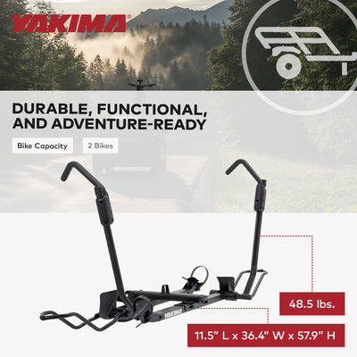 Yakima HoldUp 2-Bike Platform Rack Rear Carrier for Cars, Fits 2"  (Open Box)