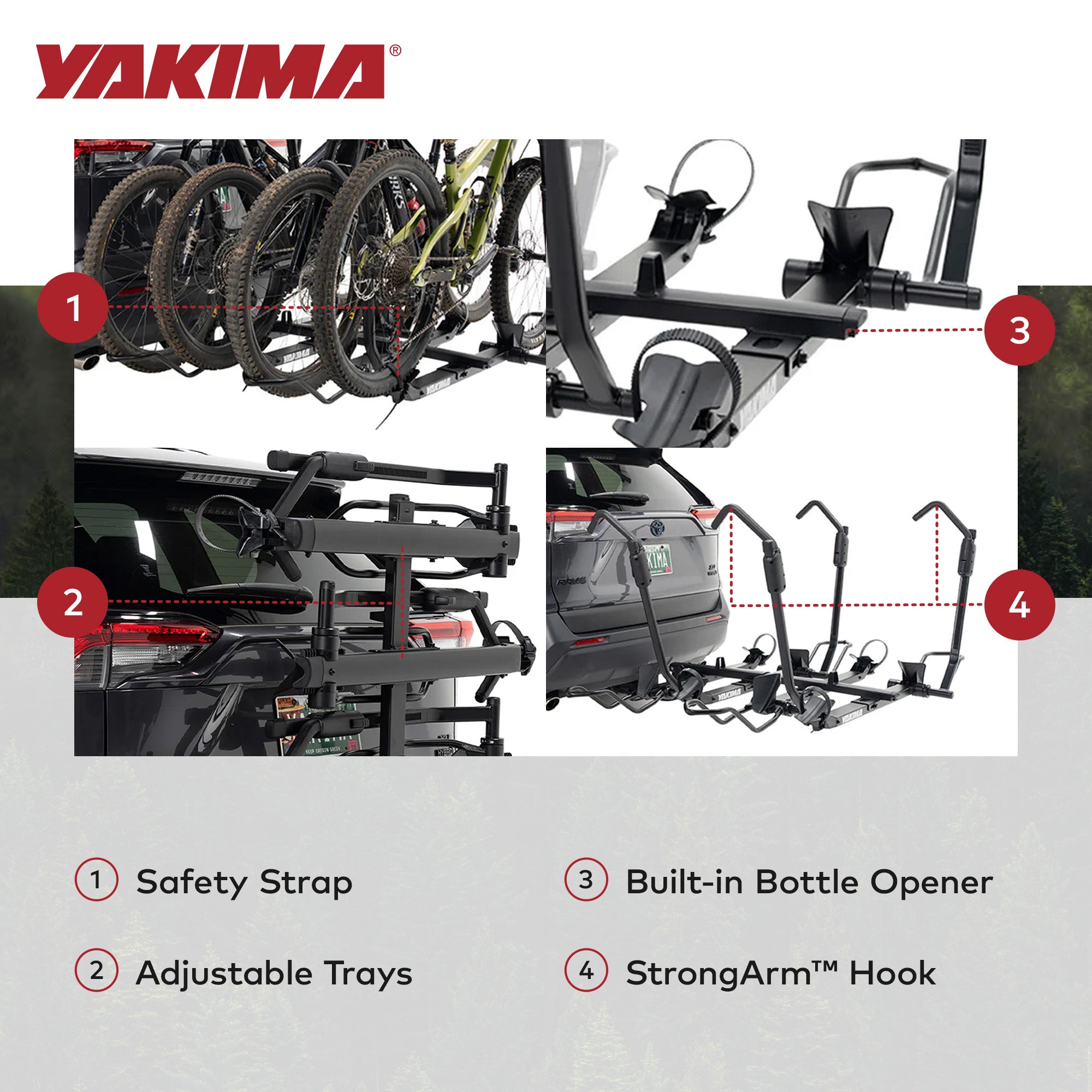 HoldUp +2 Add-On Metal Bike Rack Extension for 2-in Hitch Receivers (Open Box)