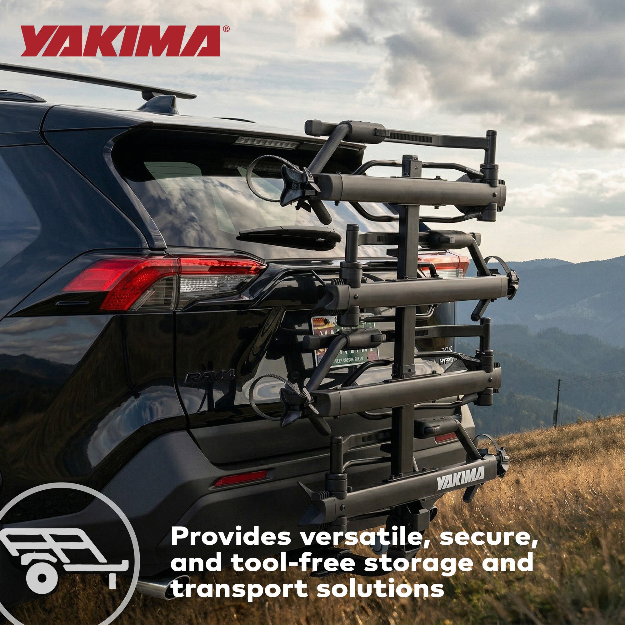 HoldUp +2 Add-On Metal Bike Rack Extension for 2-in Hitch Receivers (Open Box)