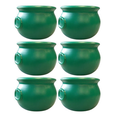 Union Products St. Patrick's Day Cauldron, 8" Treat Container, Green, 6 Pack