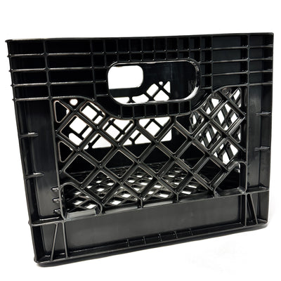 MIRAMAR Milk Crate, Stackable Plastic Storage Bin with Handles, (Open Box)