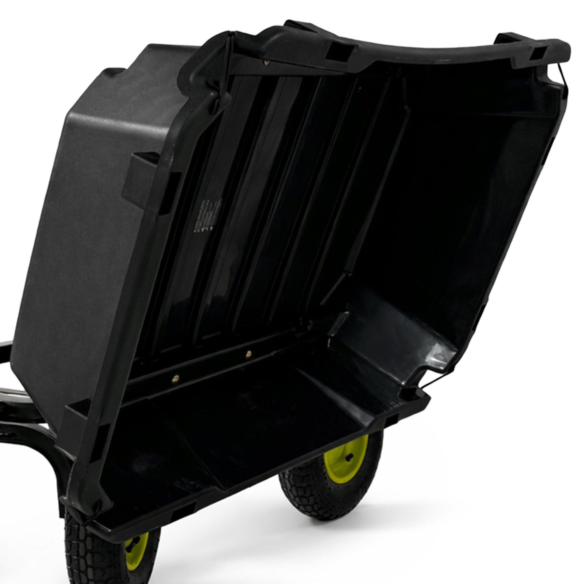 Yard Tuff 7 Cu Ft Poly Dual Side Dump Wagon, Tow Behind, 1000 Lb Capacity