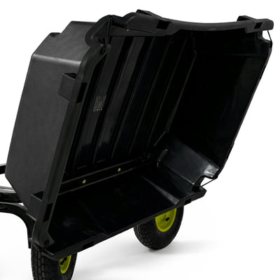 Yard Tuff 7 Cu Ft Poly Dual Side Dump Wagon, Tow Behind, 1000 Lb Capacity