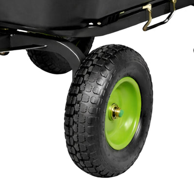 Yard Tuff 7 Cu Ft Poly Dual Side Dump Wagon, Tow Behind, 1000 Lb Capacity