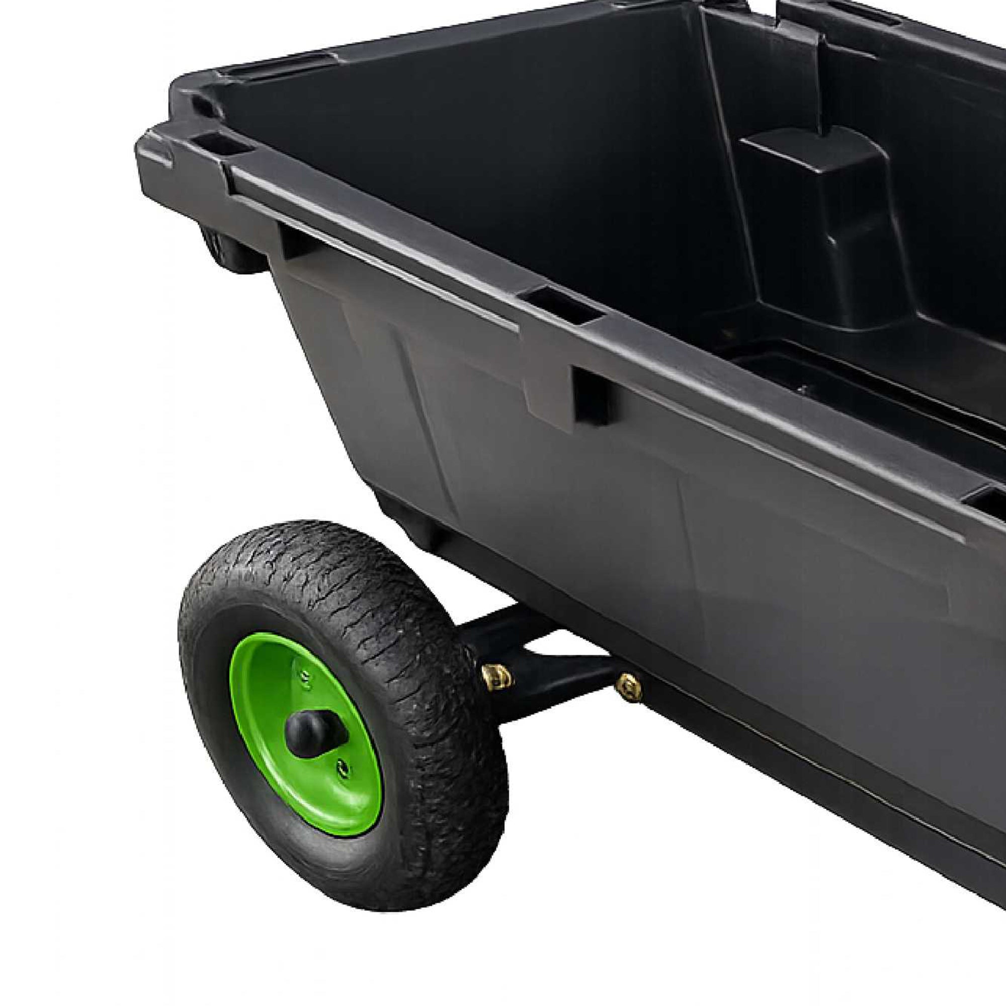 Yard Tuff 7 Cu Ft Poly Yard Cart Wheelbarrow, Tow Behind, 600 Lb Capacity