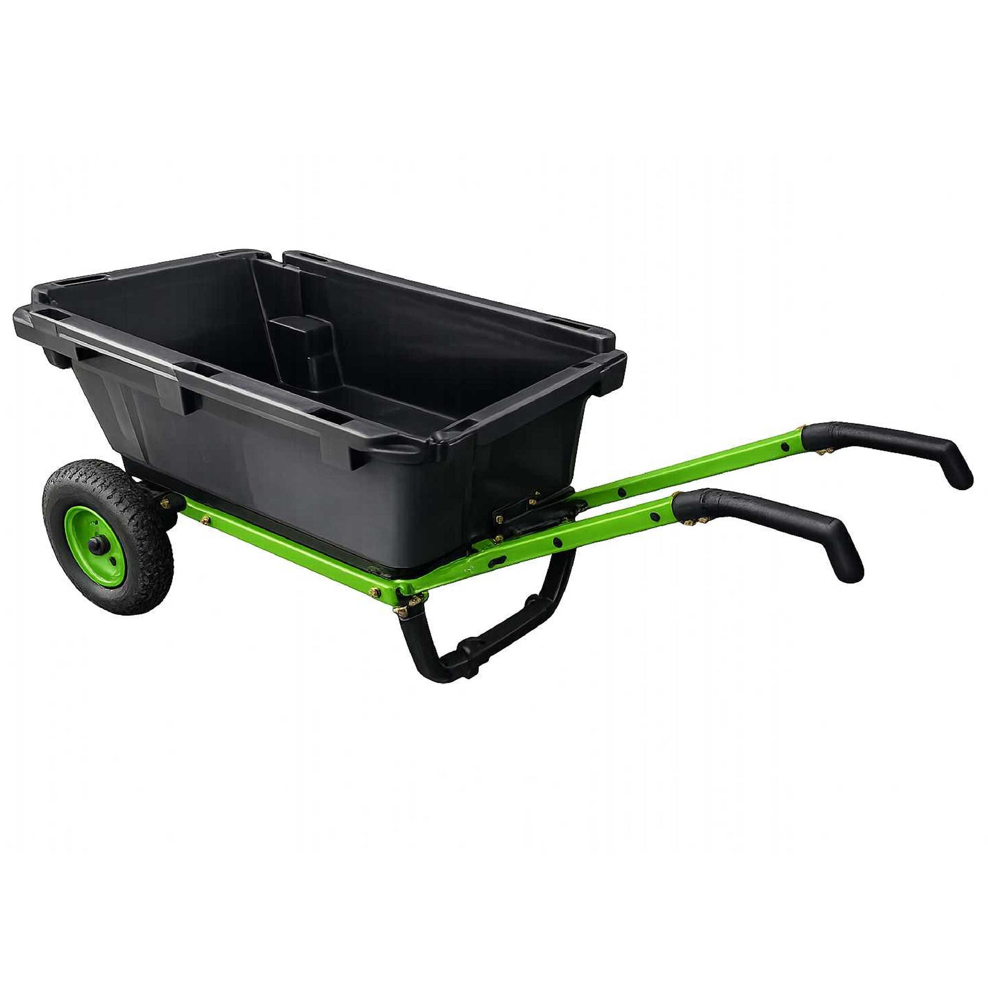 Yard Tuff 7 Cu Ft Poly Yard Cart Wheelbarrow, Tow Behind, 600 Lb Capacity