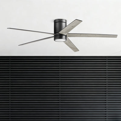 Honeywell Graceshire 60 Inch Ceiling Fan with LED Light and Remote, Matte Black - VMInnovations