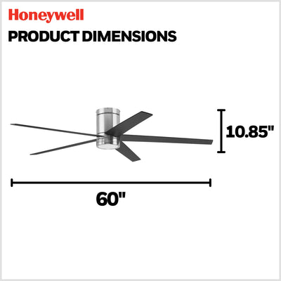 Honeywell Graceshire 52 Inch Ceiling Fan with LED Light and Remote (Open Box)