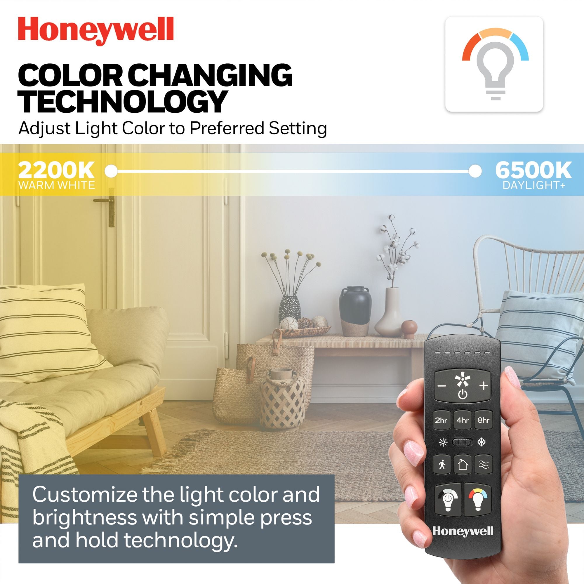 Honeywell Graceshire 52 Inch Ceiling Fan with LED Light and Remote (Open Box)