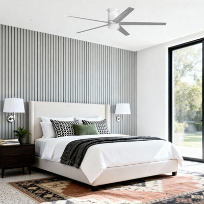 Honeywell Graceshire 60 Inch Ceiling Fan with LED Light & Remote, Brushed Nickel - VMInnovations