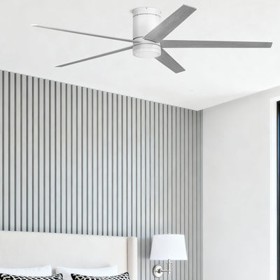 Honeywell Graceshire 60 Inch Ceiling Fan with LED Light & Remote, Brushed Nickel - VMInnovations