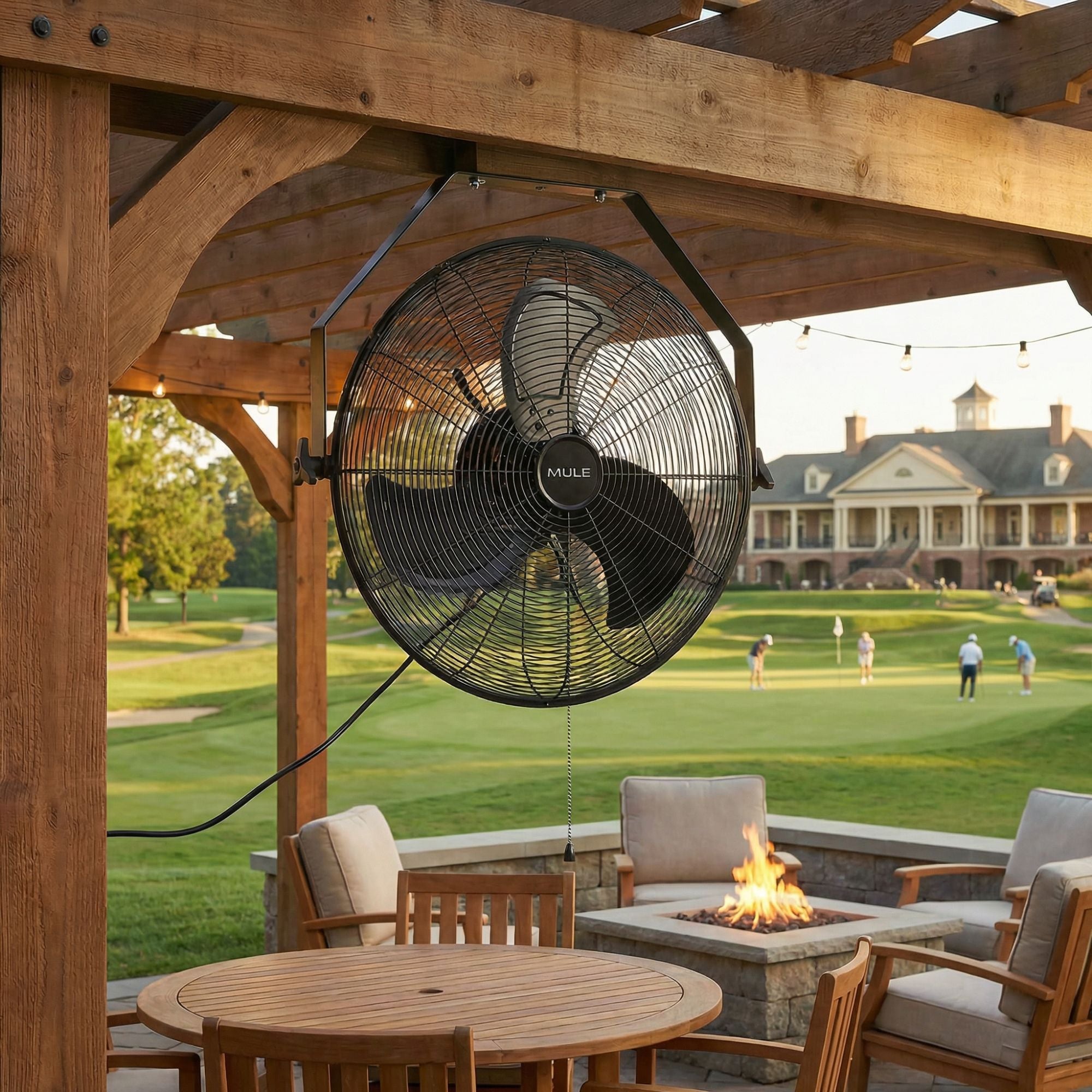 Mule Outdoor Wall Fan XL 20 Inch Wet-Rated Wall Fan with 3 Speeds, (Open Box) - VMInnovations