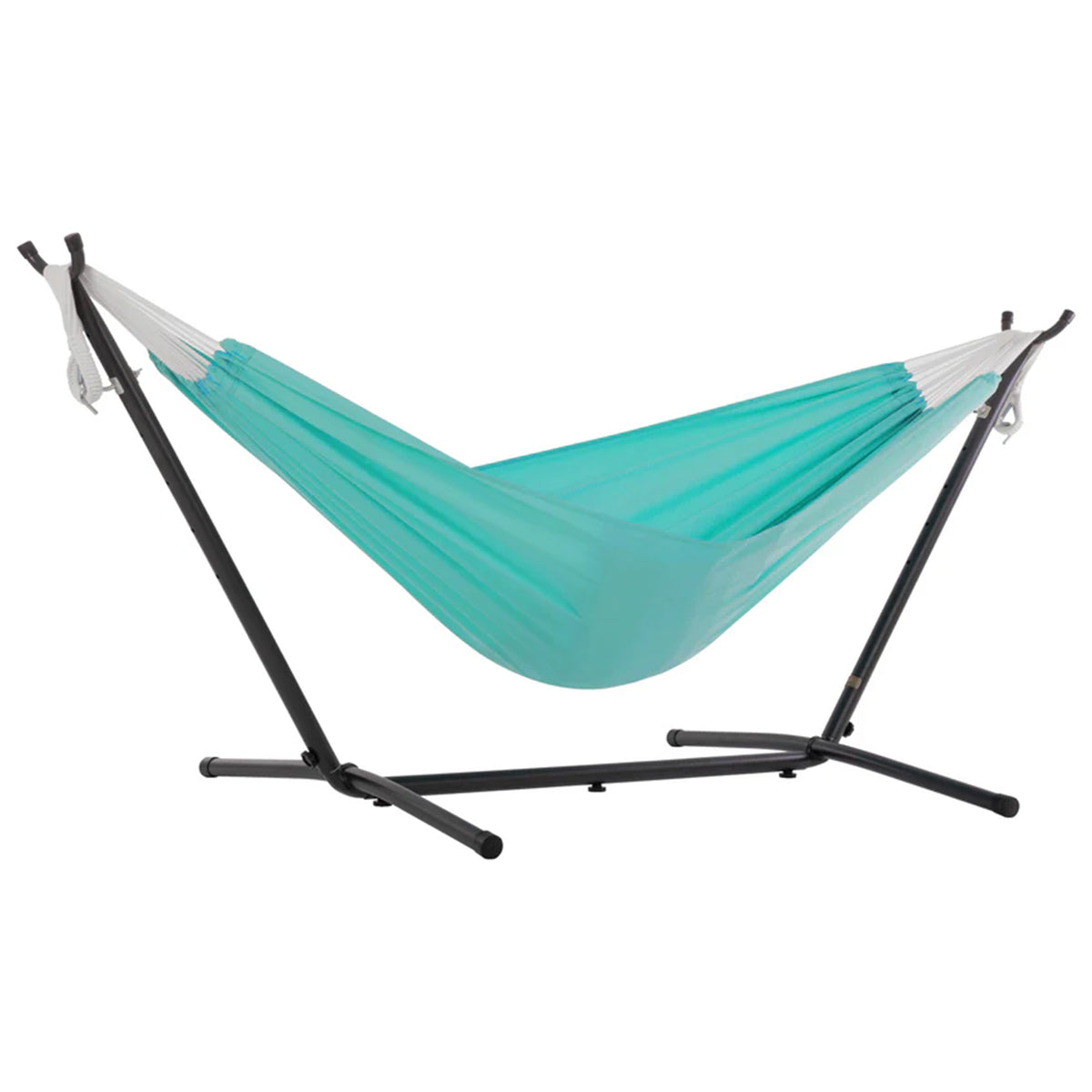 Vivere Double Sunbrella Hammock with Steel Stand and Carry Bag, 9 Foot(Open Box)