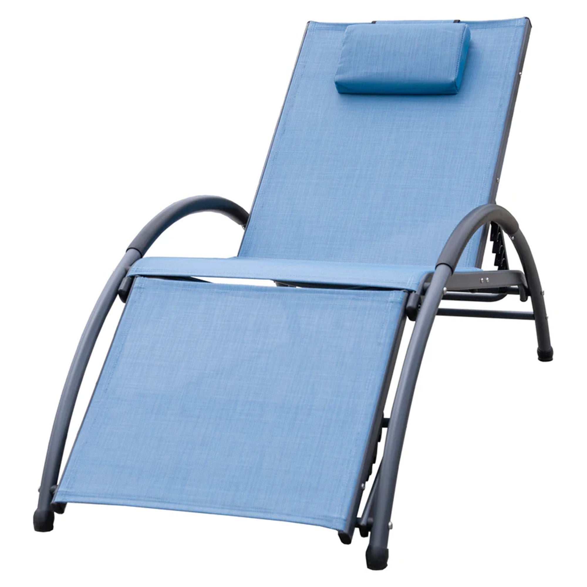 Vivere Aluminum Reclining Dockside Sun Lounger for Patio & Pool ...
