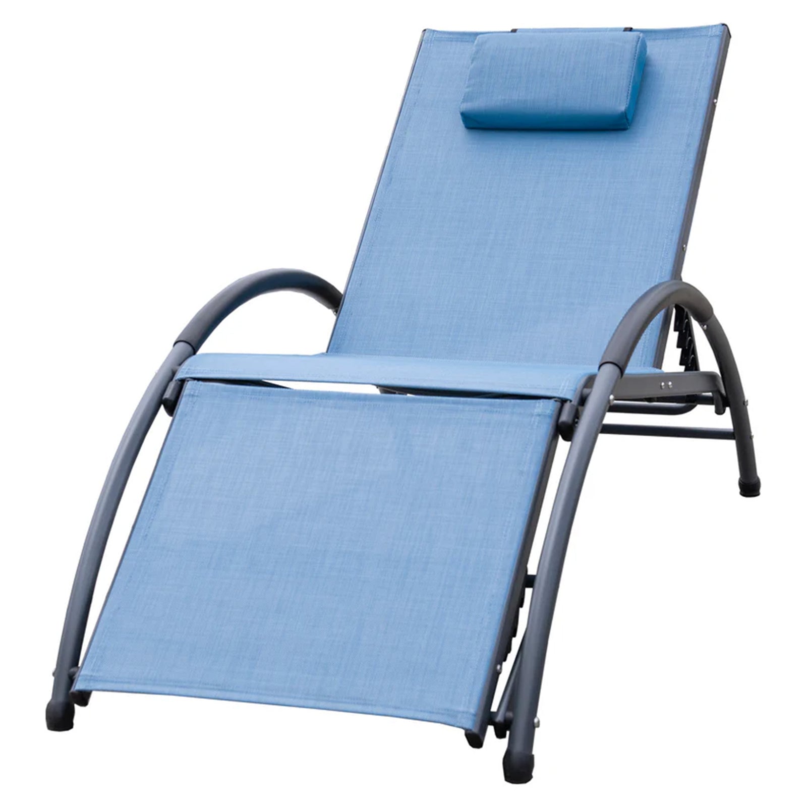 Vivere Aluminum Reclining Dockside Sun Lounger for Patio & Pool, Cape Cod - VMInnovations