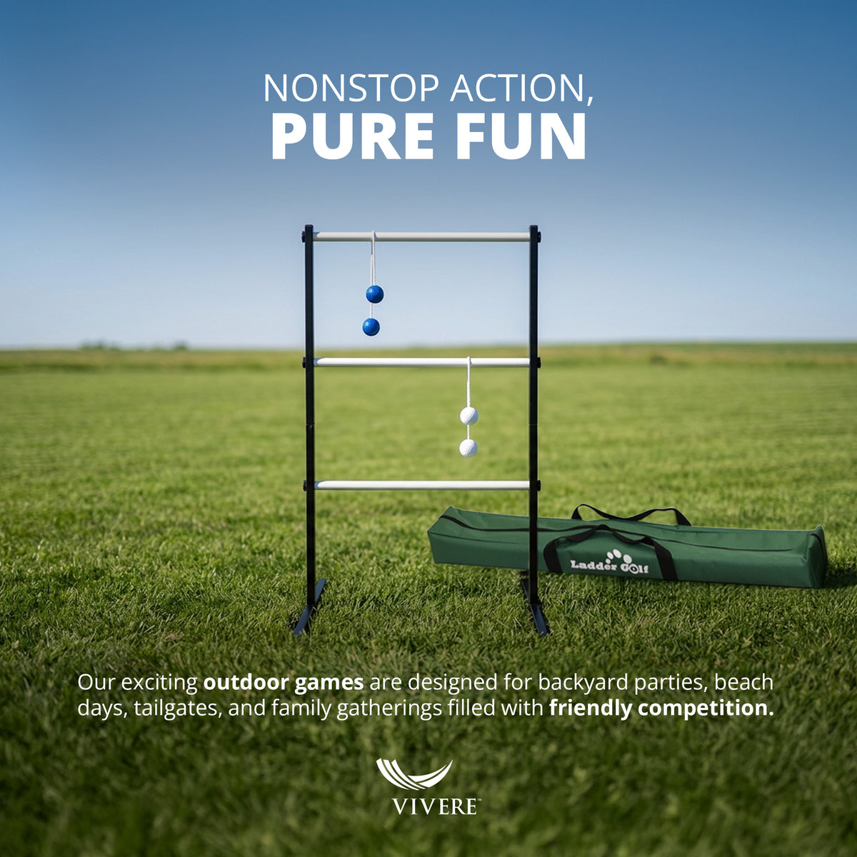 Ladder Golf Extreme Metal Tournament Edition Ladder Ball Toss Game Set(Open Box) - VMInnovations
