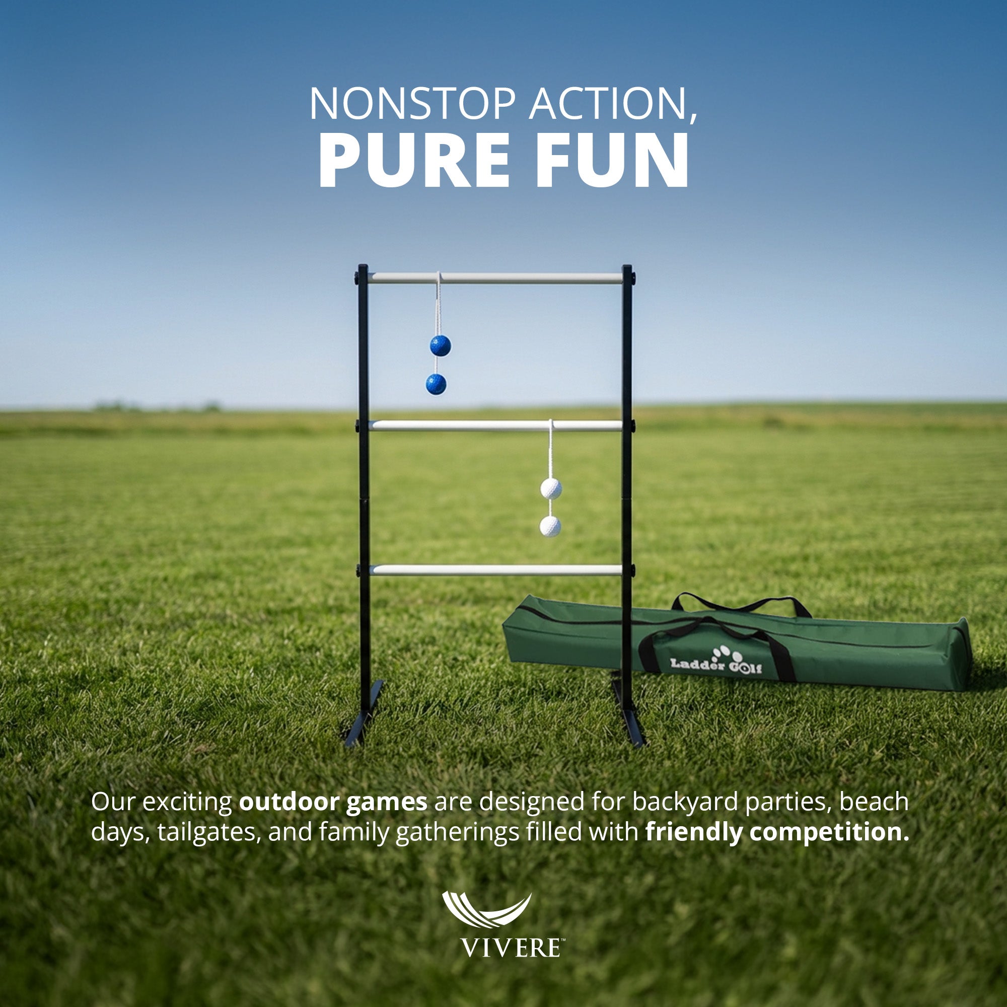 Ladder Golf Extreme Metal Tournament Edition Ladder Ball Toss Game Set(Open Box) - VMInnovations