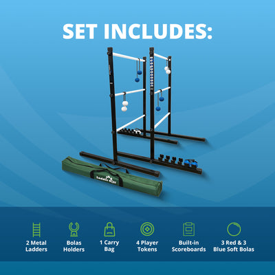 Ladder Golf Extreme Metal Tournament Edition Ladder Ball Toss Game Set(Open Box) - VMInnovations