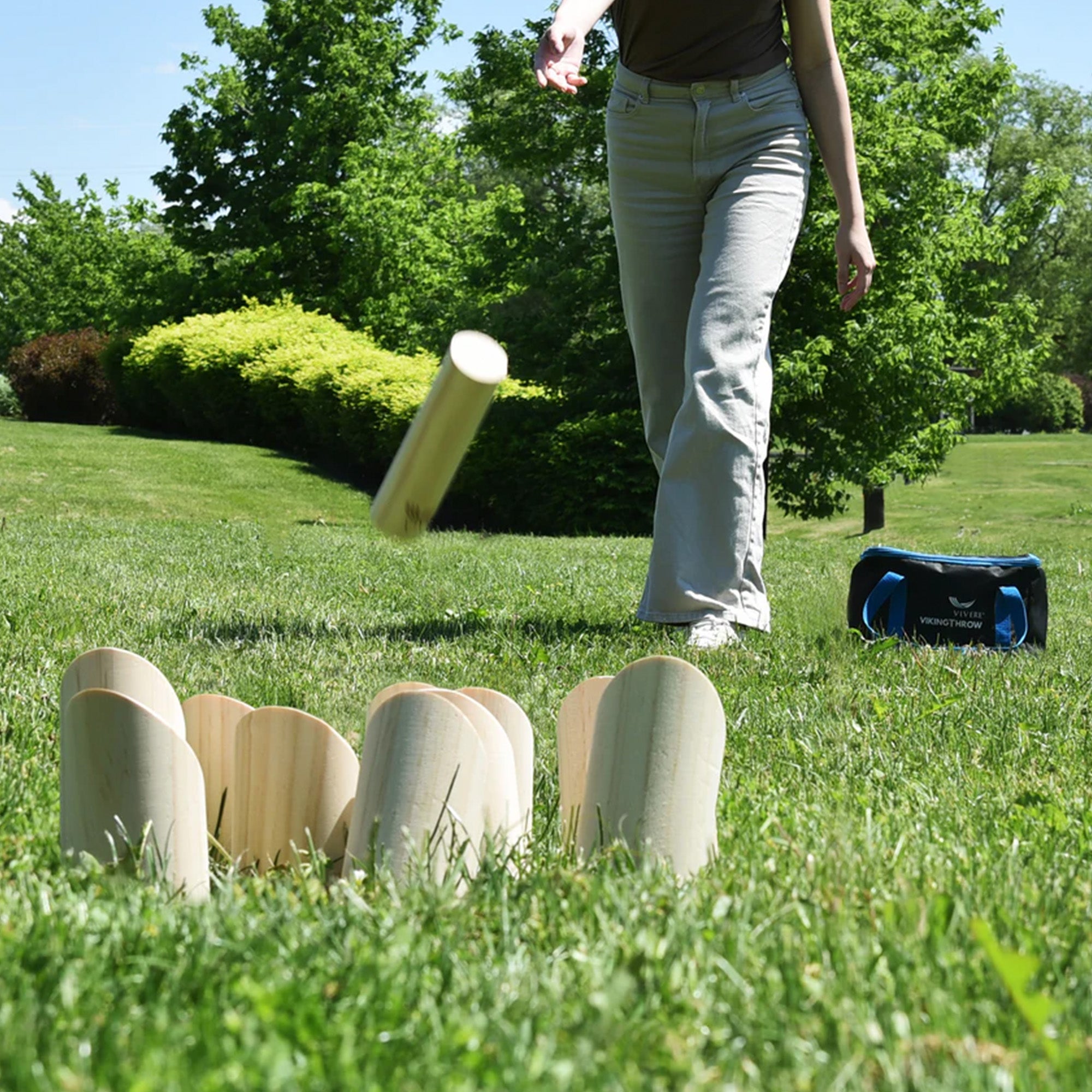 Vivere Viking Throw Tournament Edition Outdoor Game Set for Lawn & Backyard Play (Open Box)