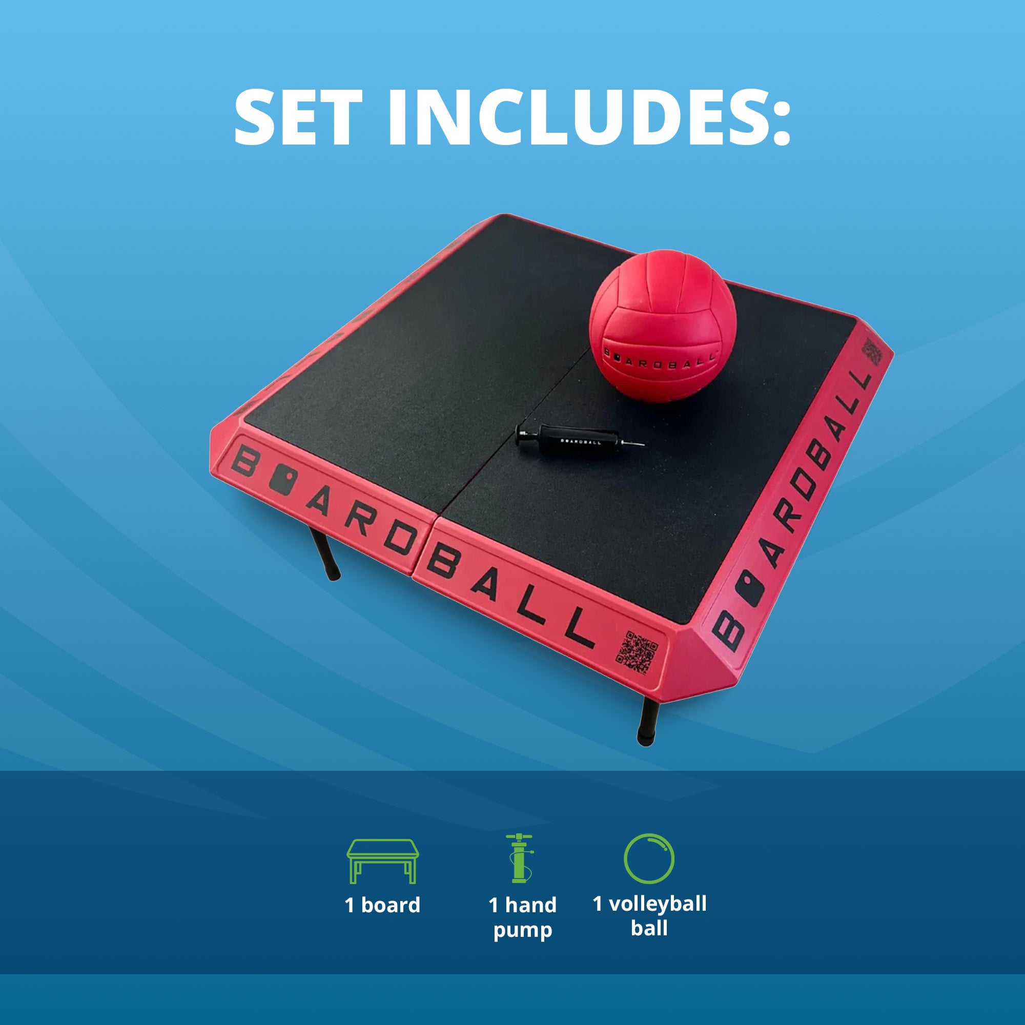 Boardball Sport Volleyball Board Game Set w Pump for Indoor & Outdoor Play(Used) - VMInnovations