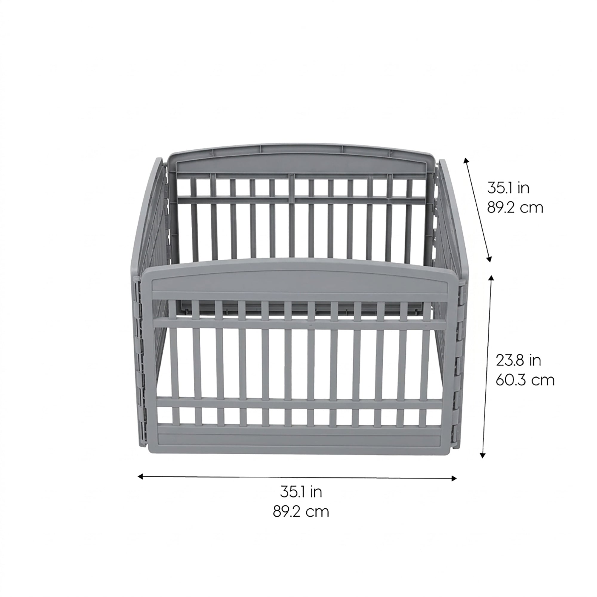 IRIS USA 24" Exercise Pet Playpen, Plastic 4 Panel Gate with Door for Dogs(Used)