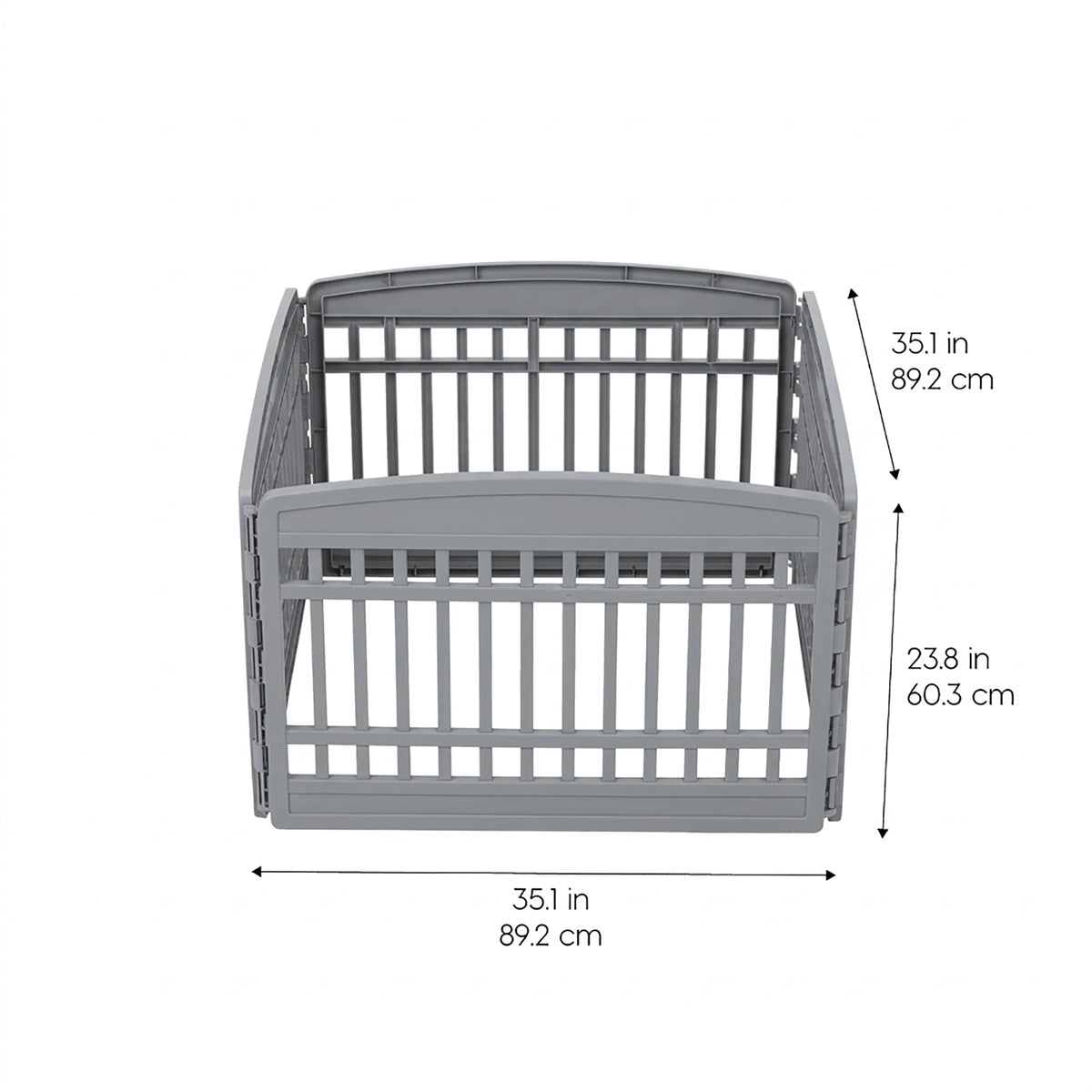 IRIS USA 24"Exercise Pet Playpen, Plastic 4 Panel Gate w/Door for Dogs(Open Box)