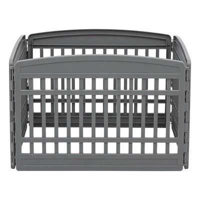 IRIS USA 24" Exercise Pet Playpen, Plastic 4 Panel Gate with Door for Dogs(Used)