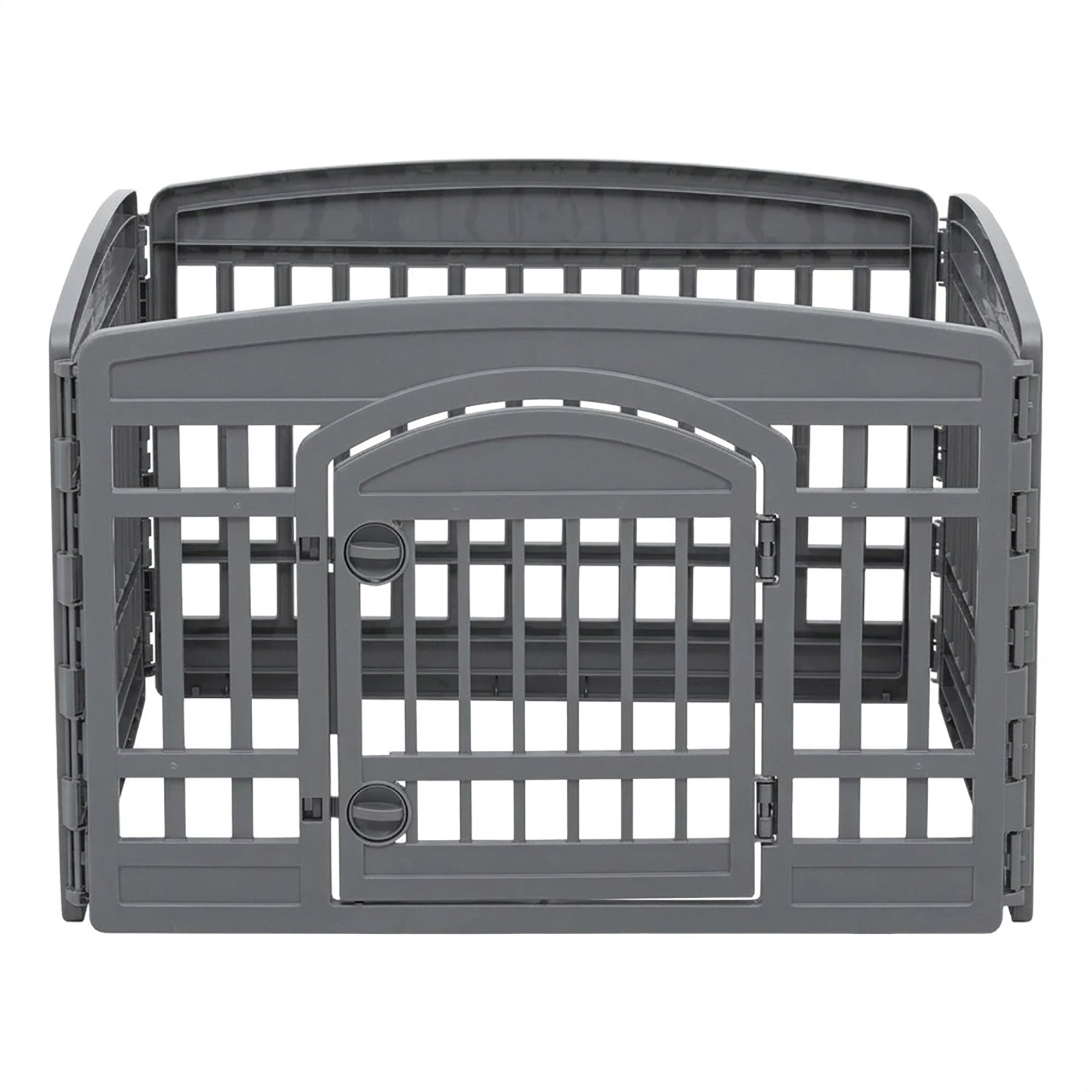 IRIS USA 24" Exercise Pet Playpen, Plastic 4 Panel Gate with Door for Dogs(Used)