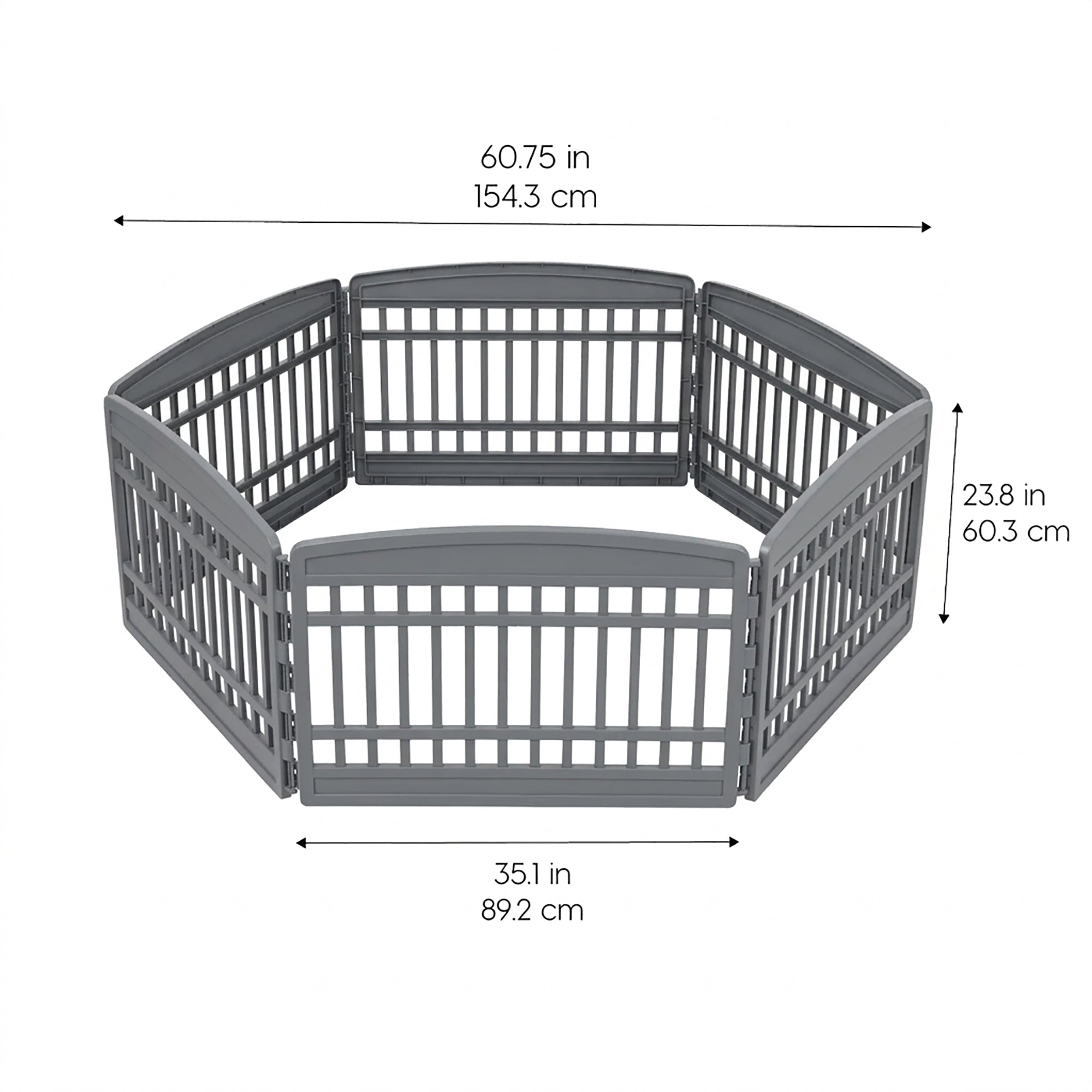 IRIS USA 24" Exercise Pet Playpen, Plastic 6 Panel Gate with Door (Used) - VMInnovations
