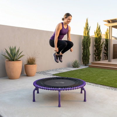 JumpSport 44" PRO Fitness Trampoline, Model 550 Exercise Rebounder, Purple - VMInnovations