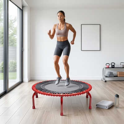 JumpSport 44" PRO Fitness Trampoline, Model 550 Workout Exercise Rebounder, Red - VMInnovations