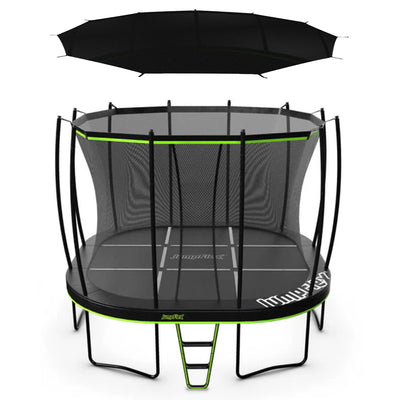 JumpFlex MEGA 14' Trampoline Outdoor Jumping Play Set w/ SMARTSHADE Canopy Cover